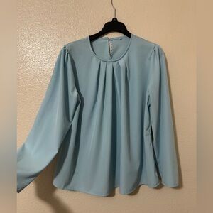 Elegant Light Blue Women's Top